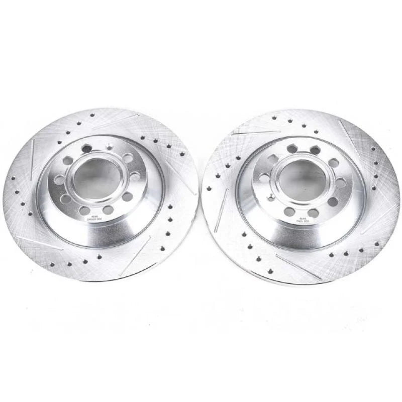 Power Stop 05-11 Audi A6 Rear Evolution Drilled & Slotted Rotors - Pair - Main Product View