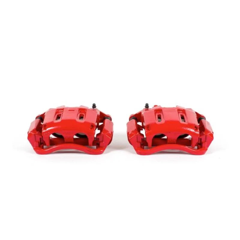 Power Stop 05-12 Ford F-350 Super Duty Front Red Calipers w/Brackets - Pair - Main Product View
