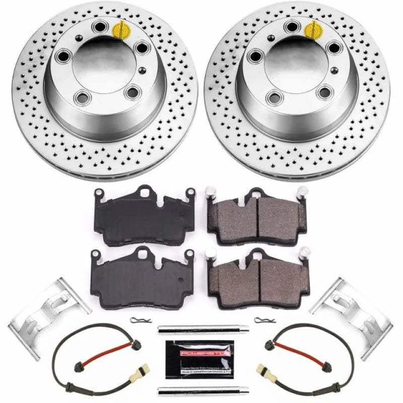 Power Stop 05-12 Porsche Boxster Rear Z23 Evolution Sport Coated Brake Kit - Main Product View