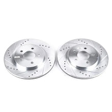 Load image into Gallery viewer, Power Stop 05-14 Ford Mustang Rear Evolution Drilled &amp; Slotted Rotors - Pair - Main Product View