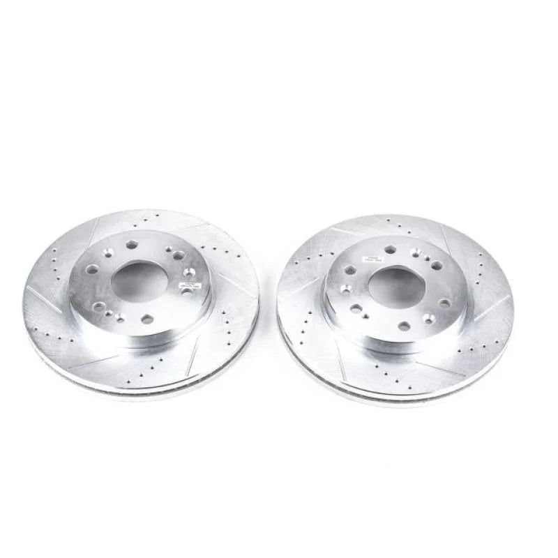 Power Stop 05-18 Chevrolet Silverado 1500 Front Evolution Drilled & Slotted Rotors - Pair - Main Product View