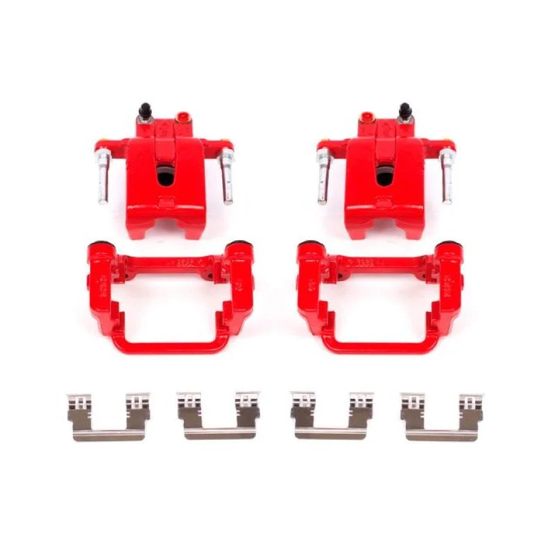 Power Stop 05-19 Chrysler 300 Rear Red Calipers w/Brackets - Pair - Main Product View