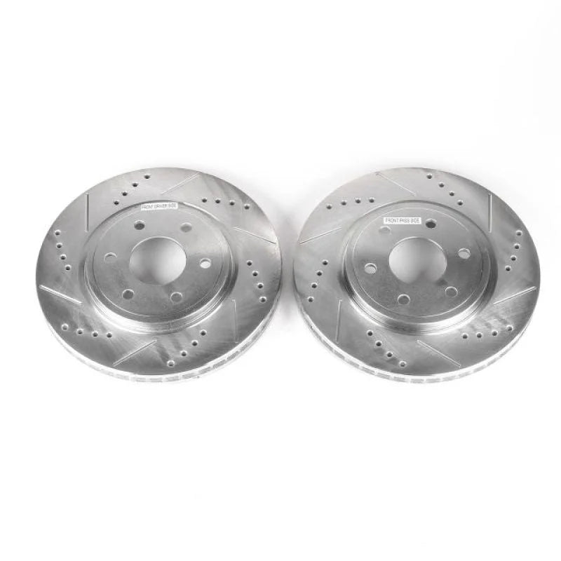 Power Stop 05-19 Nissan Frontier Front Evolution Drilled & Slotted Rotors - Pair - Main Product View