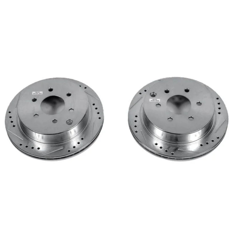 Power Stop 05-19 Nissan Frontier Rear Evolution Drilled & Slotted Rotors - Pair - Main Product View