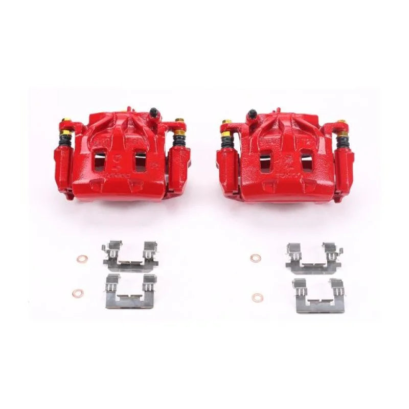 Power Stop 06-07 Subaru B9 Tribeca Front Red Calipers w/Brackets - Pair - Main Product View