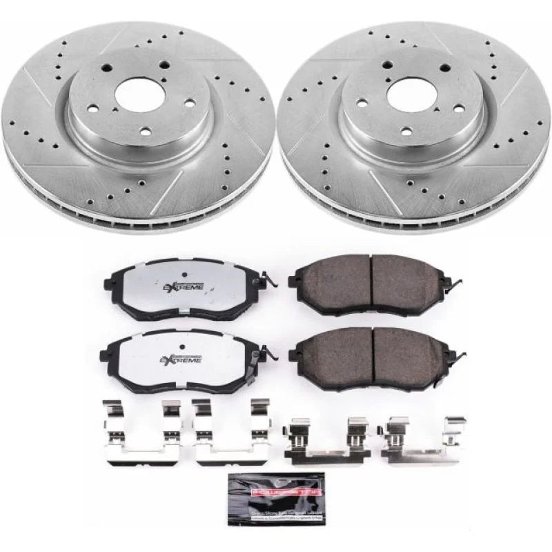 Power Stop 06-07 Subaru B9 Tribeca Front Z26 Street Warrior Brake Kit - Main Product View