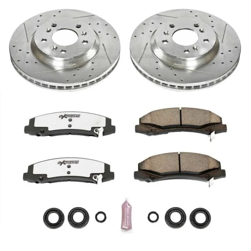 Power Stop 06-11 Buick Lucerne Front Z26 Street Warrior Brake Kit - Main Product View