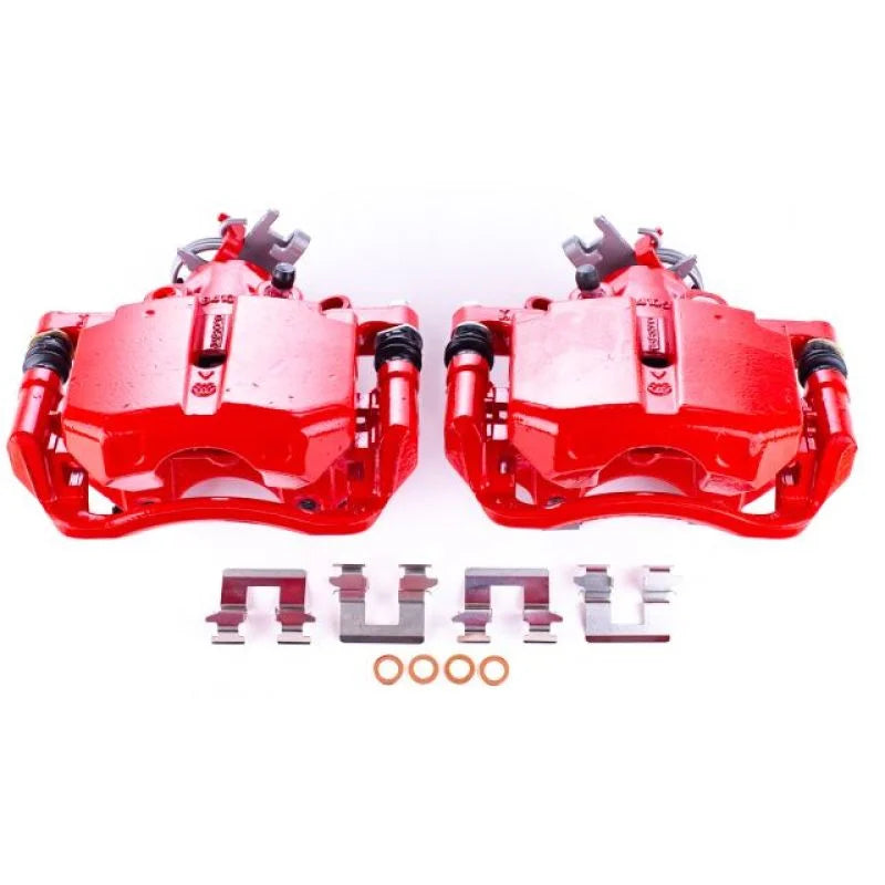 Power Stop 06-11 Buick Lucerne Rear Red Calipers w/Brackets - Pair - Main Product View