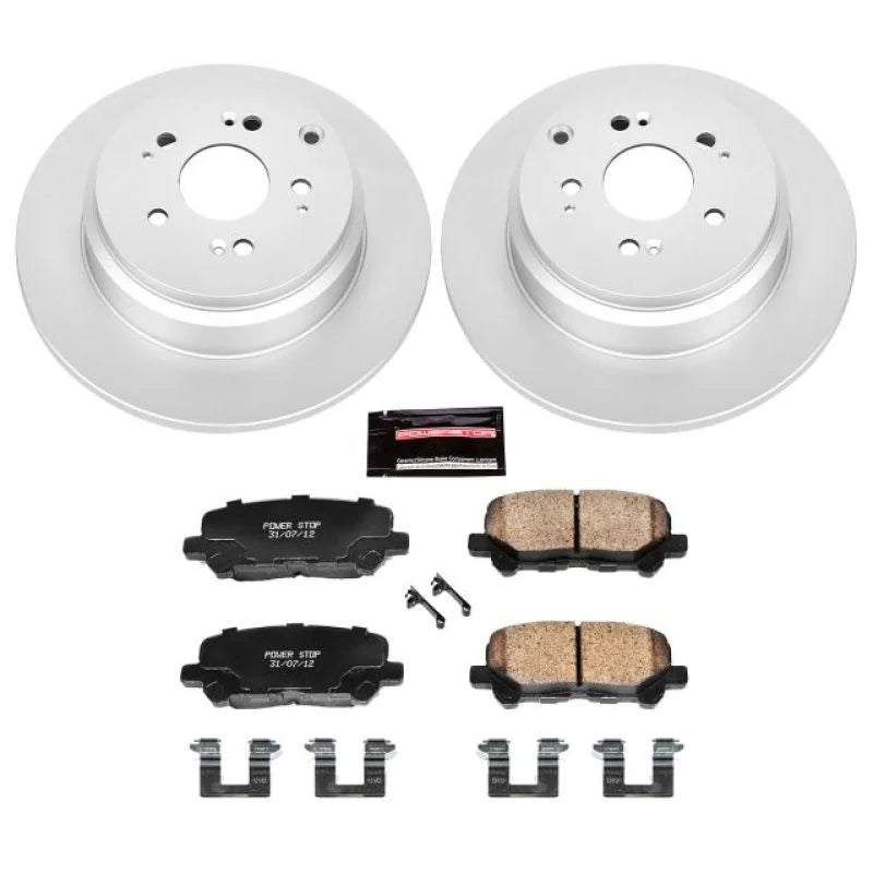 Power Stop 07-13 Acura MDX Rear Z17 Evolution Geomet Coated Brake Kit - Main Product View