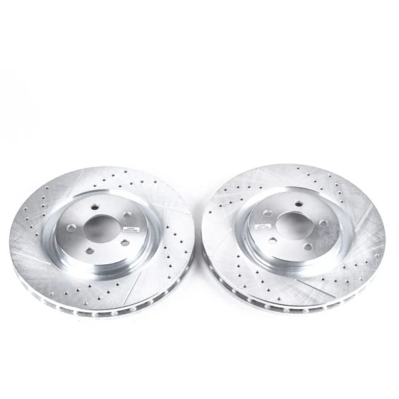 Power Stop 07-14 Ford Mustang Front Evolution Drilled & Slotted Rotors - Pair - Main Product View