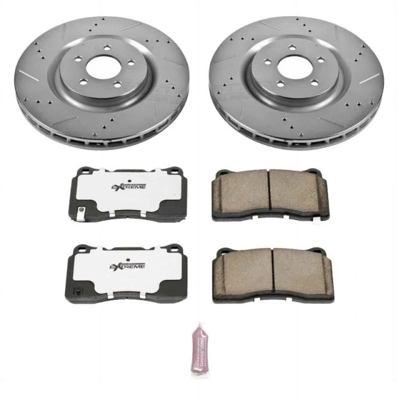 Power Stop 07-14 Ford Mustang Front Z26 Street Warrior Brake Kit - Main Product View