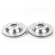 Load image into Gallery viewer, Power Stop 07-15 Audi Q7 Rear Evolution Drilled &amp; Slotted Rotors - Pair - Main Product View