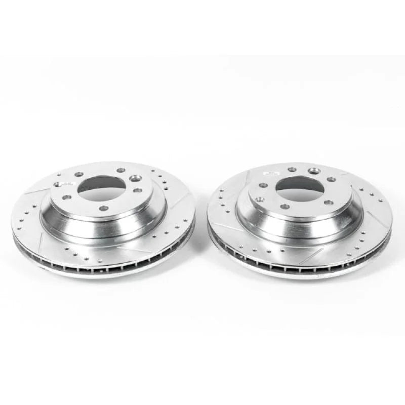Power Stop 07-15 Audi Q7 Rear Evolution Drilled & Slotted Rotors - Pair - Main Product View