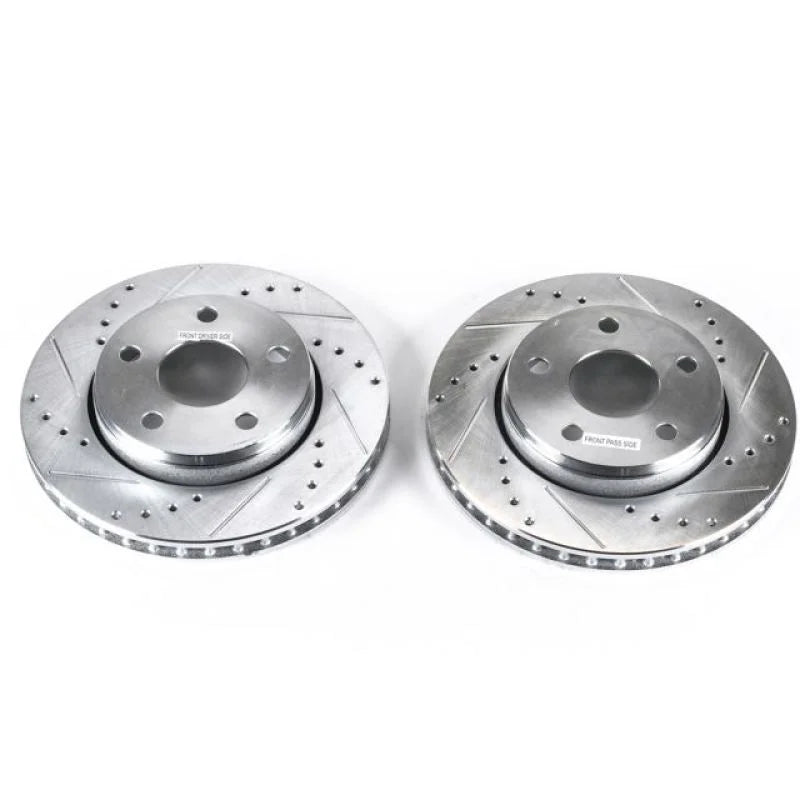 Power Stop 07-17 Jeep Wrangler Front Evolution Drilled & Slotted Rotors - Pair - Main Product View