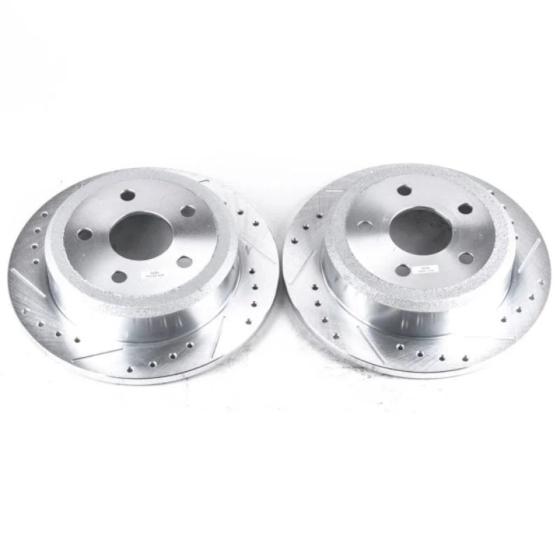 Power Stop 07-17 Jeep Wrangler Rear Evolution Drilled & Slotted Rotors - Pair - Main Product View