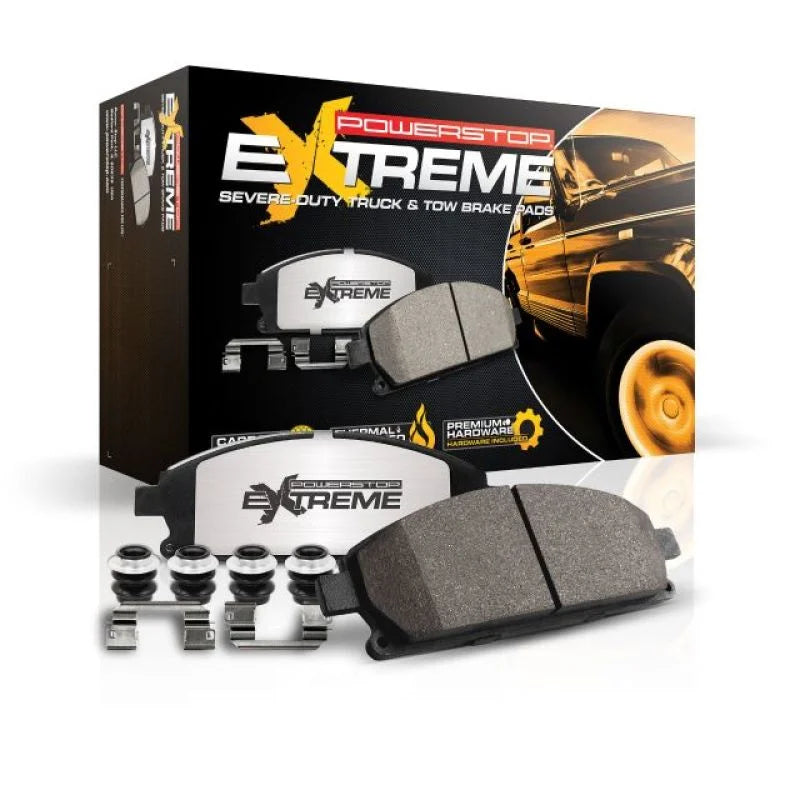 Power Stop 07-18 Jeep Wrangler Front Z36 Truck & Tow Brake Pads w/Hardware - Side View