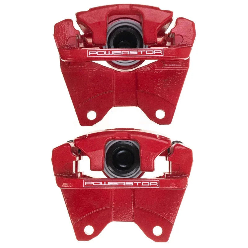Power Stop 07-18 Jeep Wrangler JK Rear Red Caliper Pair w/Bracket - Main Product View