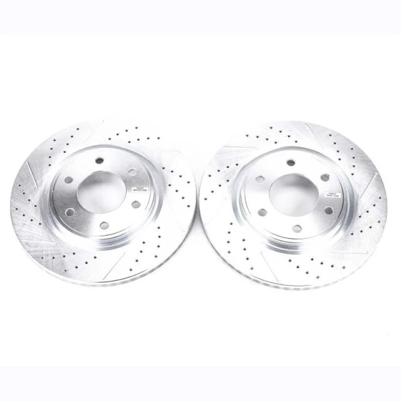 Power Stop 08-10 Infiniti QX56 Front Evolution Drilled & Slotted Rotors - Pair - Main Product View