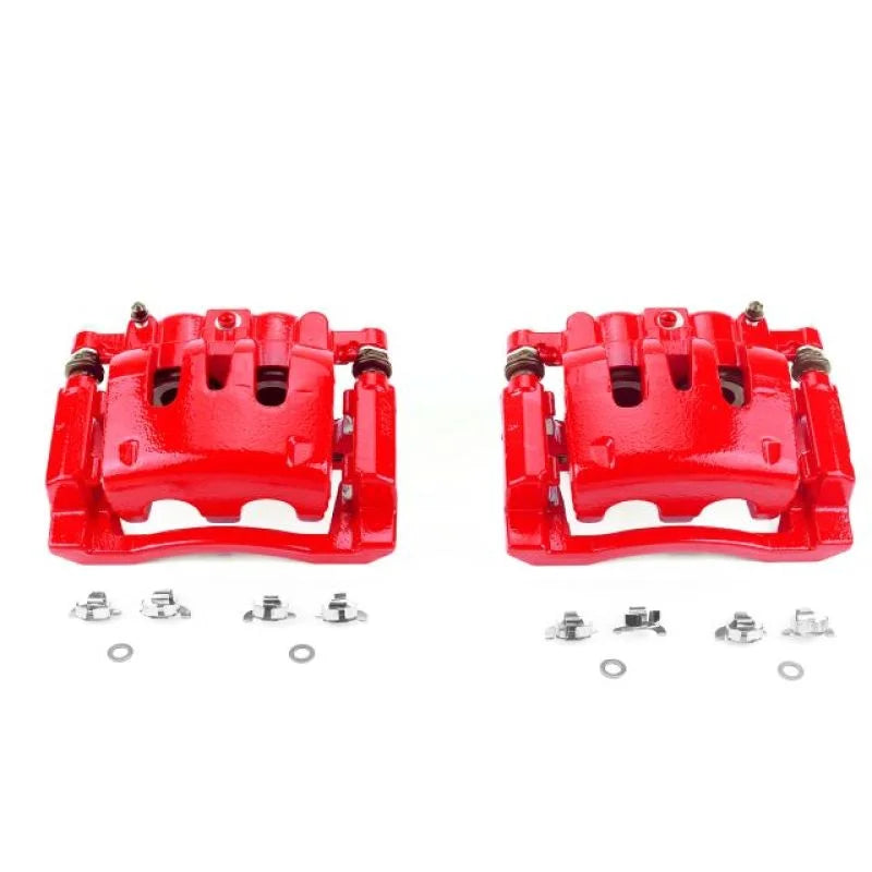 Power Stop 08-12 Ford F-250 Super Duty Rear Red Calipers w/Brackets - Pair - Main Product View