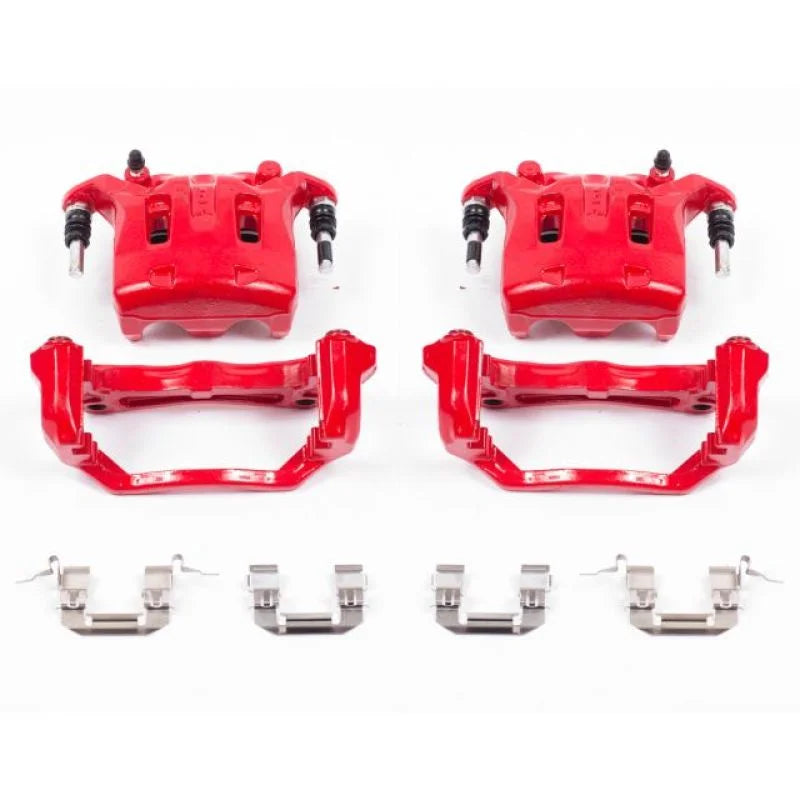 Power Stop 08-12 Infiniti EX35 Front Red Calipers w/Brackets - Pair - Main Product View