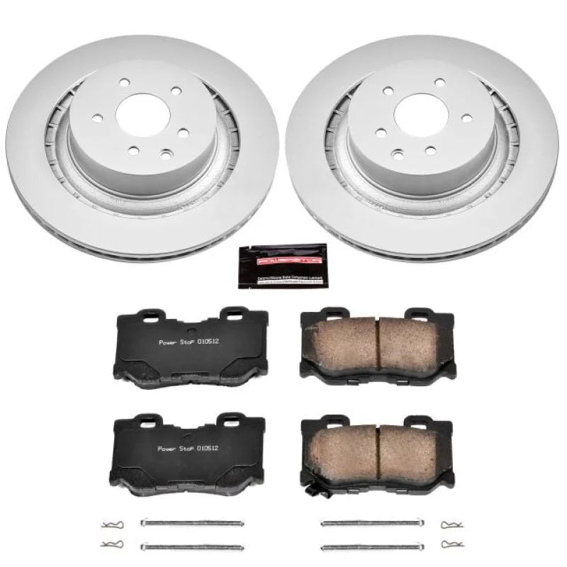 Power Stop 08-13 Infiniti G37 Rear Z17 Evolution Geomet Coated Brake Kit - Main Product View