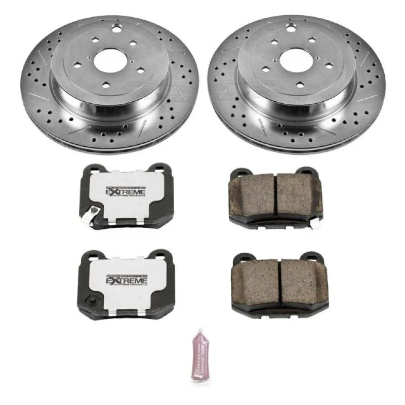 Power Stop 08-14 Subaru Impreza Rear Z26 Street Warrior Brake Kit - Main Product View