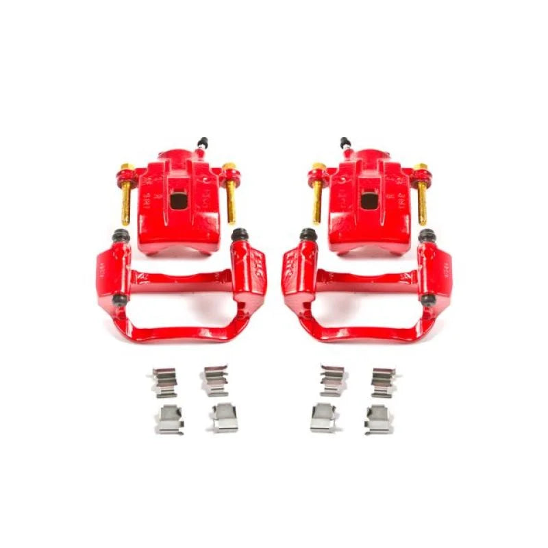Power Stop 08-15 Toyota Sequoia Rear Red Calipers w/Brackets - Pair - Main Product View