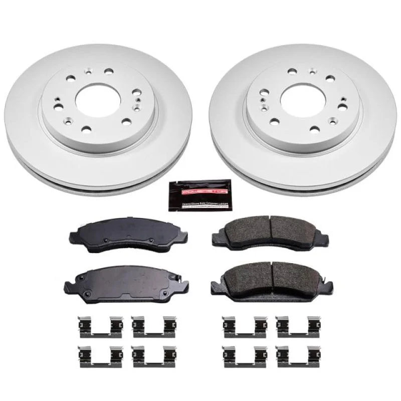 Power Stop 08-19 Cadillac Escalade Front Z17 Evolution Geomet Coated Brake Kit - Main Product View