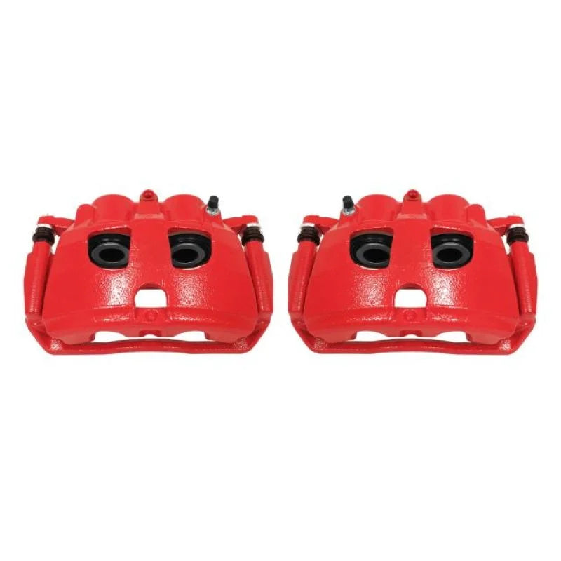 Power Stop 09-10 Dodge Ram 2500 Rear Red Calipers w/Brackets - Pair - Main Product View