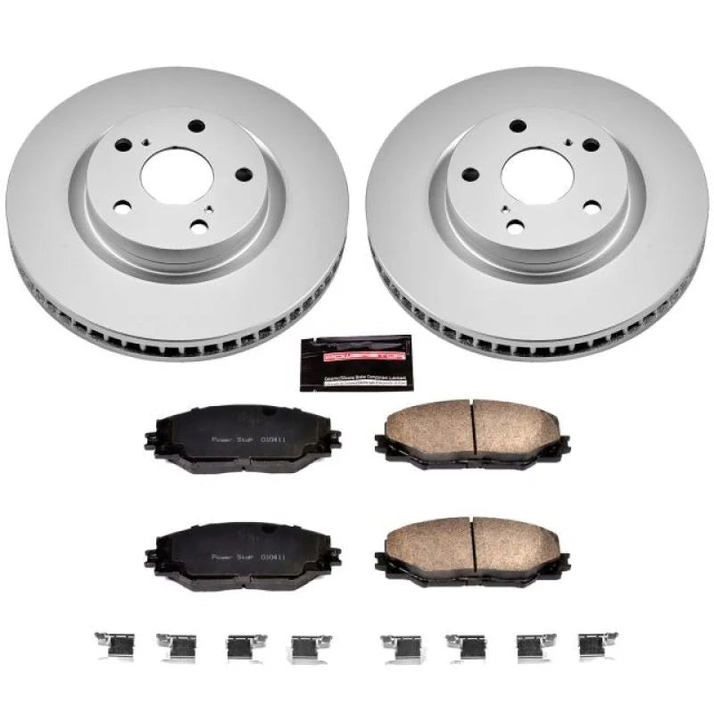 Power Stop 09-10 Pontiac Vibe Front Z17 Evolution Geomet Coated Brake Kit - Main Product View