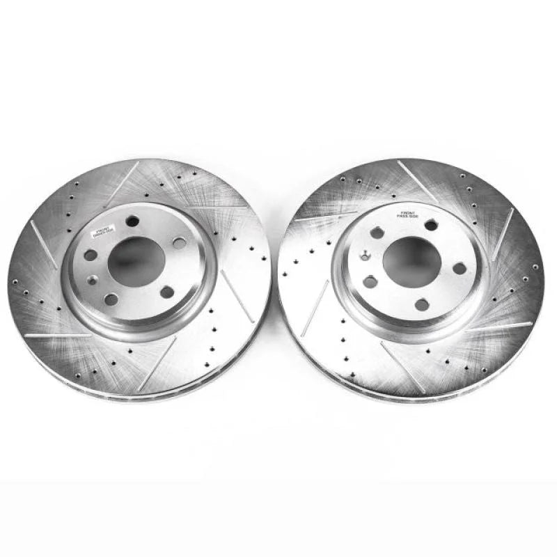 Power Stop 09-11 Audi A4 Front Evolution Drilled & Slotted Rotors - Pair - Main Product View