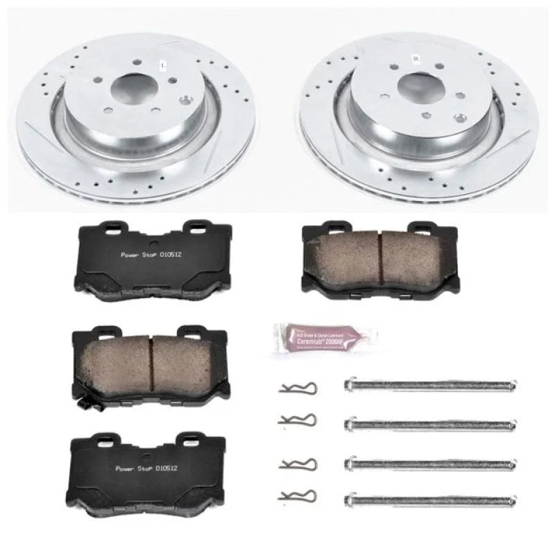 Power Stop 09-13 Infiniti FX50 Rear Z23 Evolution Sport Brake Kit - Main Product View