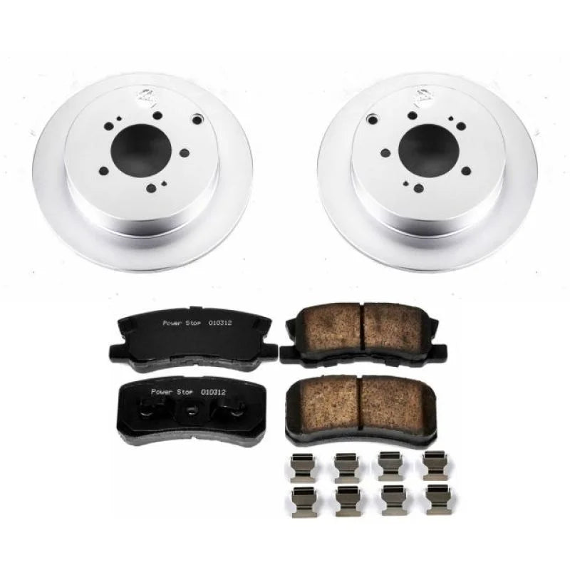 Power Stop 09-15 Mitsubishi Lancer Rear Z17 Evolution Geomet Coated Brake Kit - Main Product View