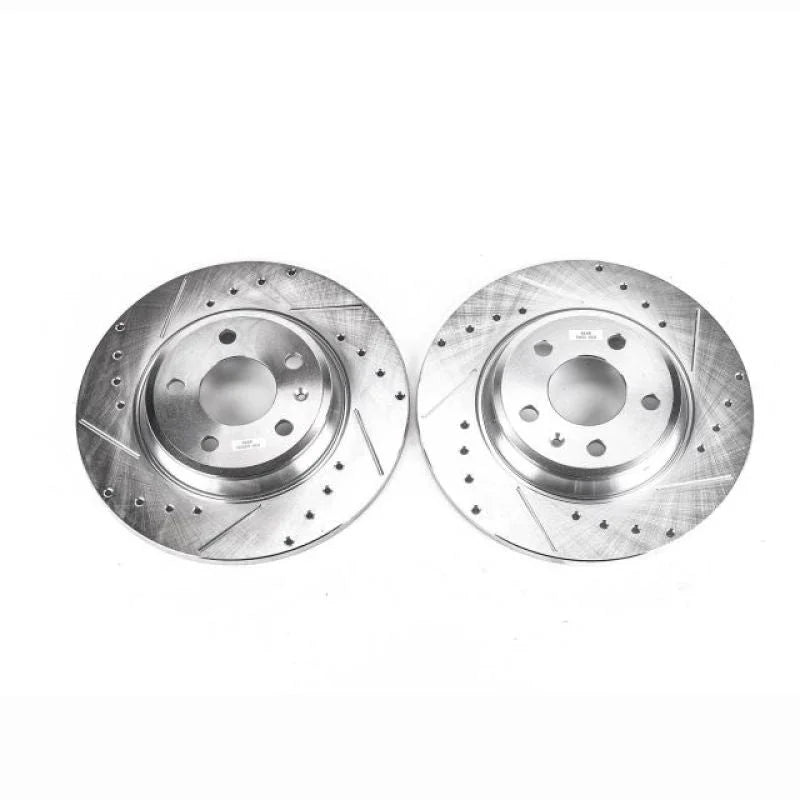 Power Stop 09-19 Audi A4 Rear Evolution Drilled & Slotted Rotors - Pair - Main Product View
