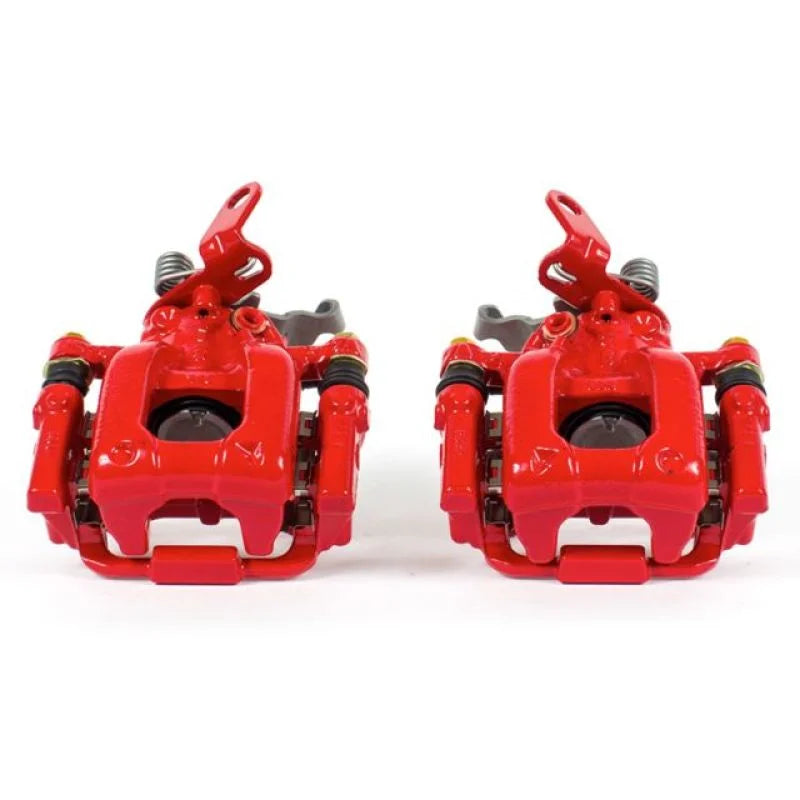 Power Stop 10-12 Audi A3 Rear Red Calipers w/Brackets - Pair - Main Product View