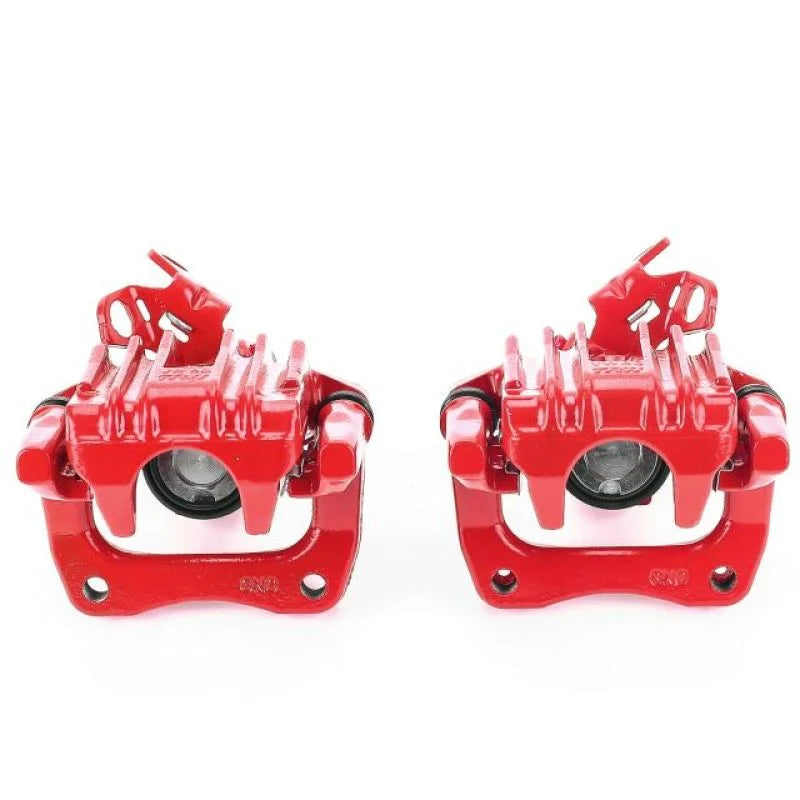 Power Stop 10-13 Audi A3 Rear Red Calipers w/Brackets - Pair - Main Product View