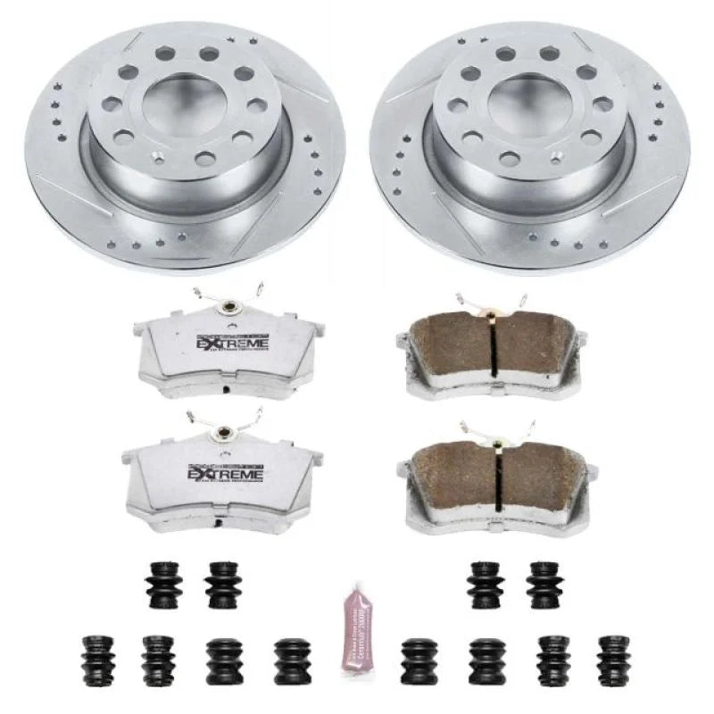 Power Stop 10-13 Audi A3 Rear Z26 Street Warrior Brake Kit - Main Product View