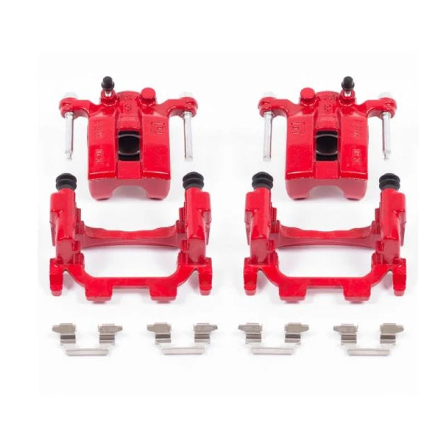 PowerStop Power Stop Rear Red Calipers w/Brackets - Pair fits...