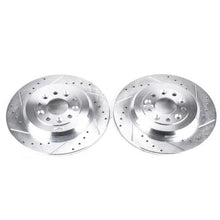 Load image into Gallery viewer, Power Stop 11-15 Ford Edge Rear Evolution Drilled &amp; Slotted Rotors - Pair - Main Product View