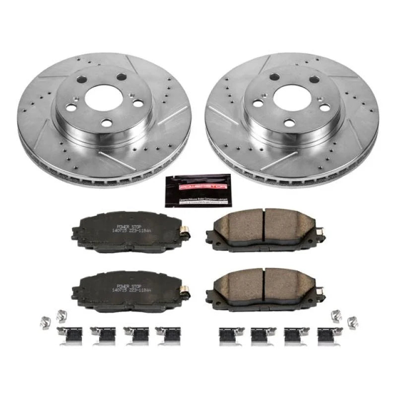 Power Stop 11-17 Lexus CT200h Front Z23 Evolution Sport Brake Kit - Main Product View