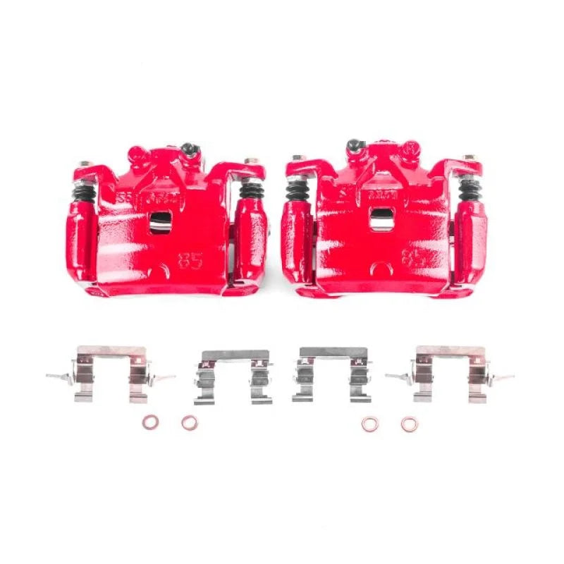 Power Stop 11-17 Nissan Juke Front Red Calipers w/Brackets - Pair - Main Product View