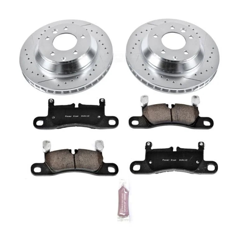 Power Stop 11-18 Porsche Cayenne Rear Z23 Evolution Sport Brake Kit - Main Product View