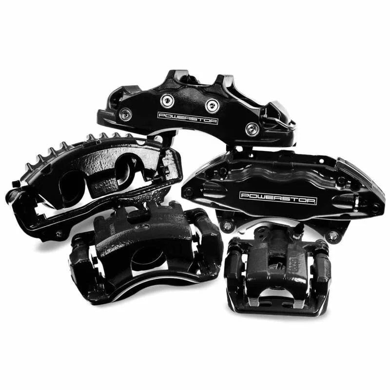 Power Stop 11-18 Ram 1500 Rear Black Calipers - Pair (w/Bracket) - Additional View 5