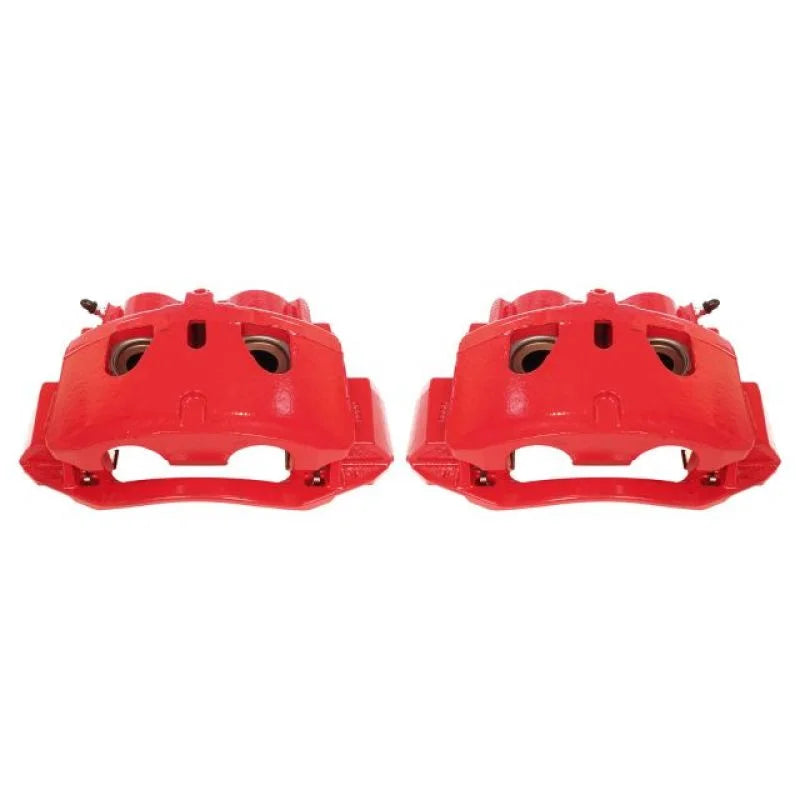 Power Stop 11-19 Chevrolet Silverado 2500 HD Front Red Calipers w/Brackets - Pair - Main Product View