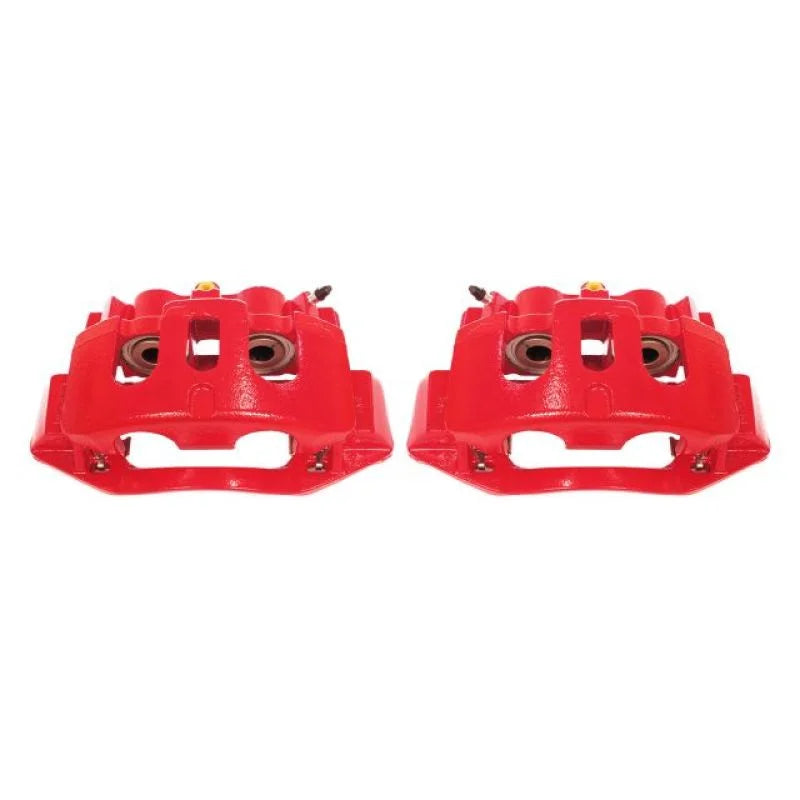 Power Stop 11-19 Chevrolet Silverado 2500 HD Rear Red Calipers w/Brackets - Pair - Main Product View