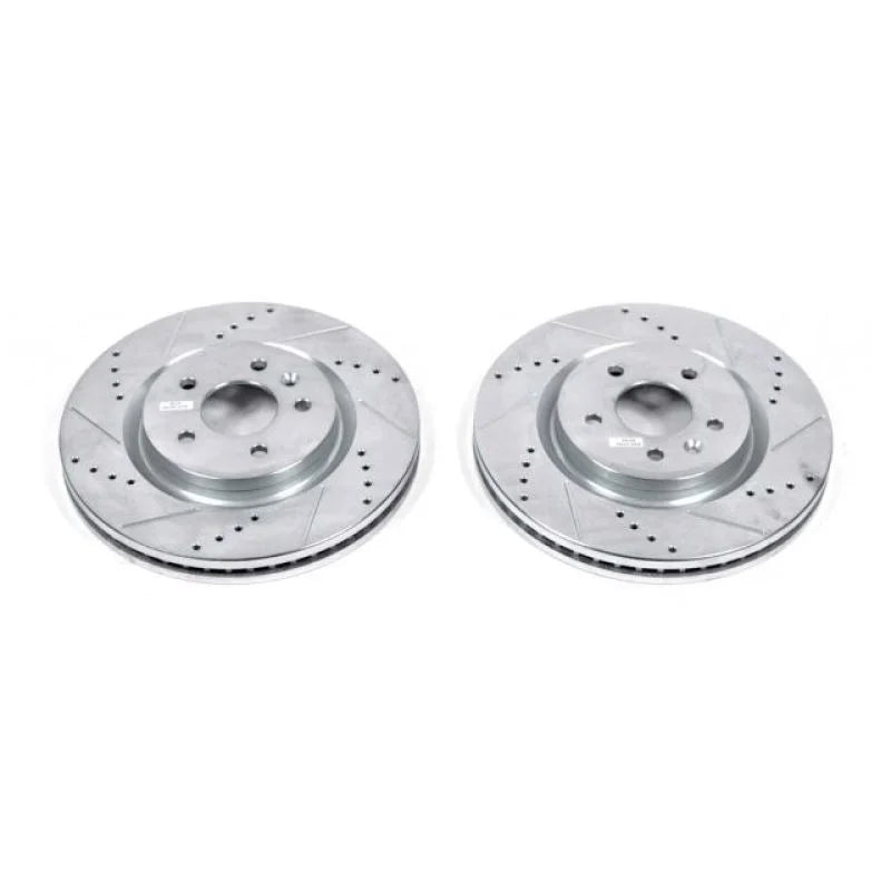 Power Stop 11-19 Ford Explorer Front Evolution Drilled & Slotted Rotors - Pair - Main Product View