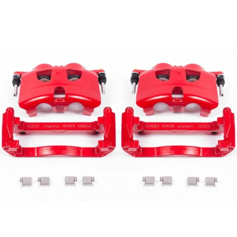Power Stop 12-19 Ford F-150 Front Red Calipers w/Brackets - Pair - Main Product View