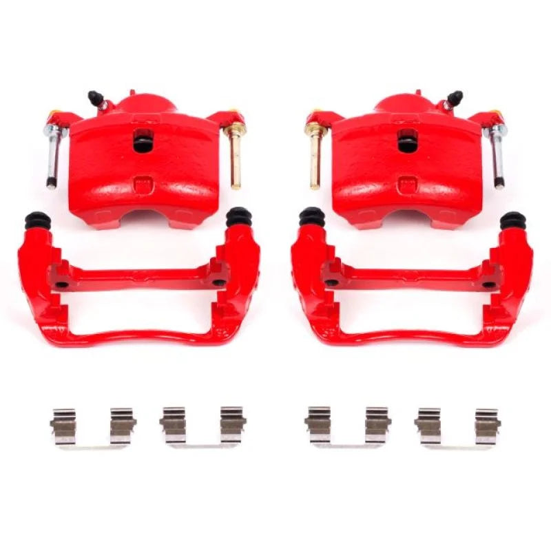 Power Stop 13-15 Acura ILX Front Red Calipers w/Brackets - Pair - Main Product View