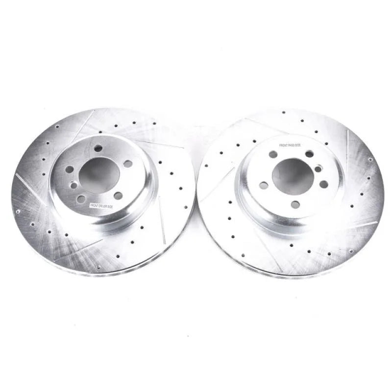 Power Stop 13-15 BMW 335i Front Evolution Drilled & Slotted Rotors - Pair - Main Product View