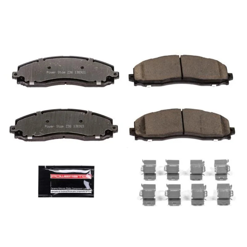 Power Stop 13-19 Ford F-250 Super Duty Rear Z36 Truck & Tow Brake Pads w/Hardware - Main Product View